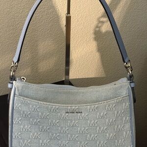 Michael Kors Sky Blue Monogram Shoulder Bag